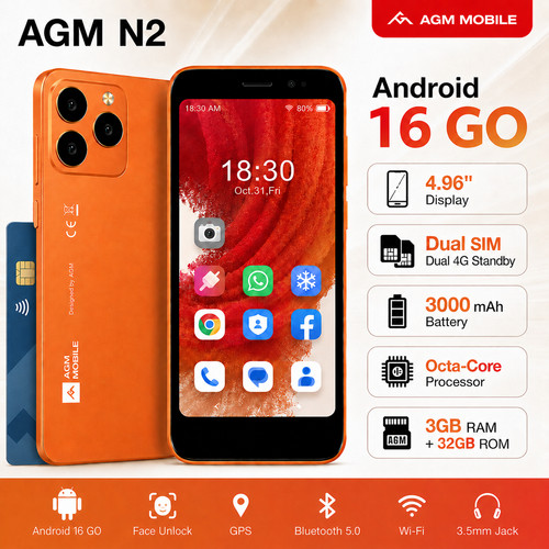 Agm smartphone android 16 - agm,